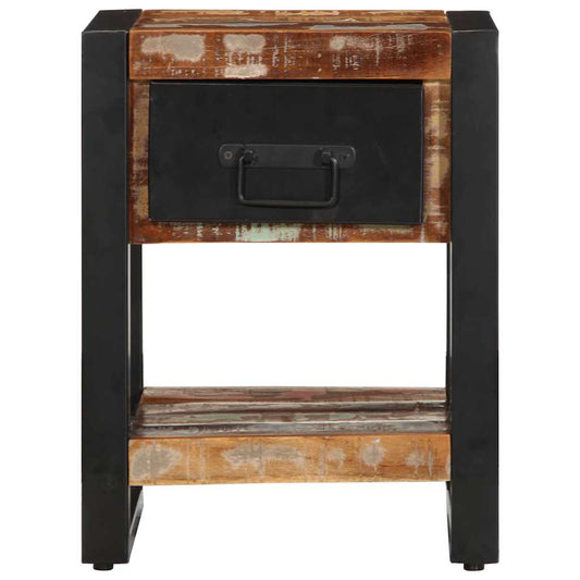vidaXL Bedside Cabinet Multicolour 35x34x45 cm Solid Wood Reclaimed
