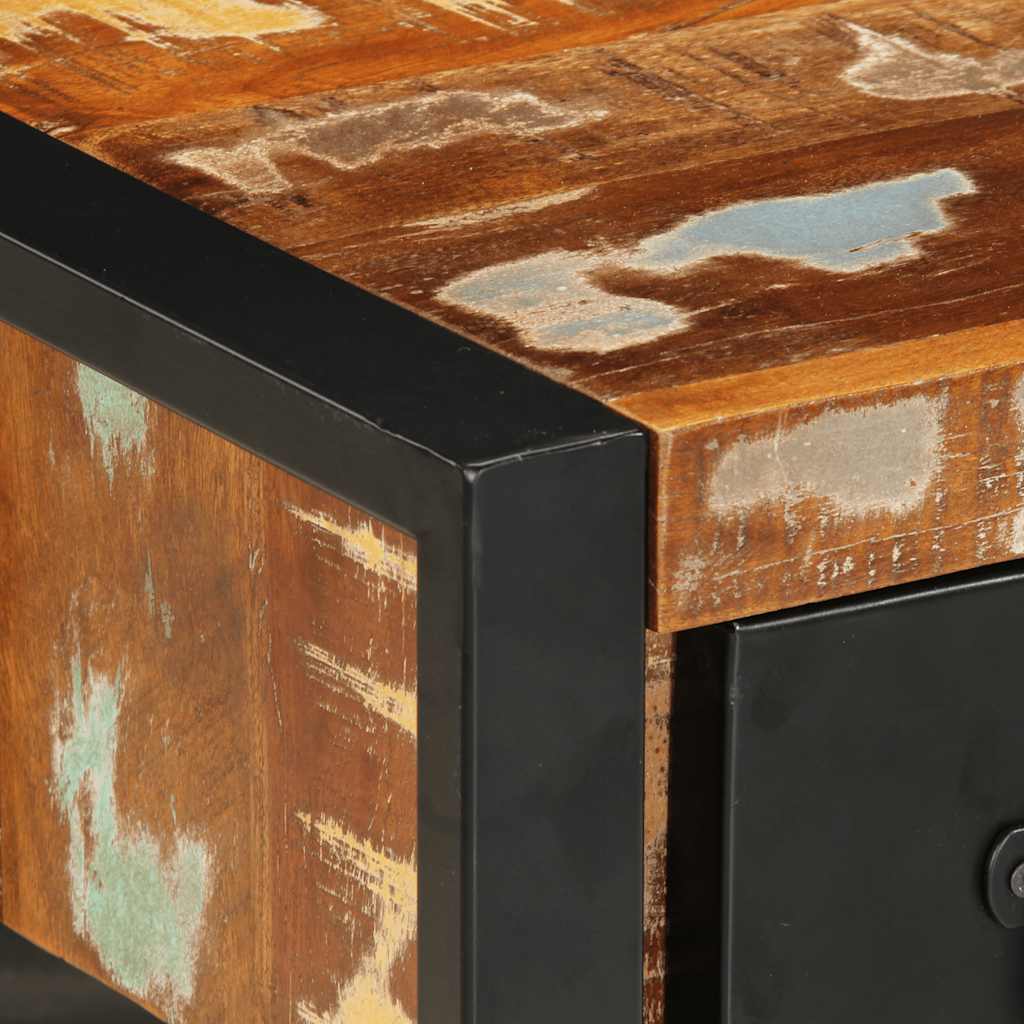 vidaXL Bedside Cabinets 2 pcs Multicolour Solid Rough Wood Mango