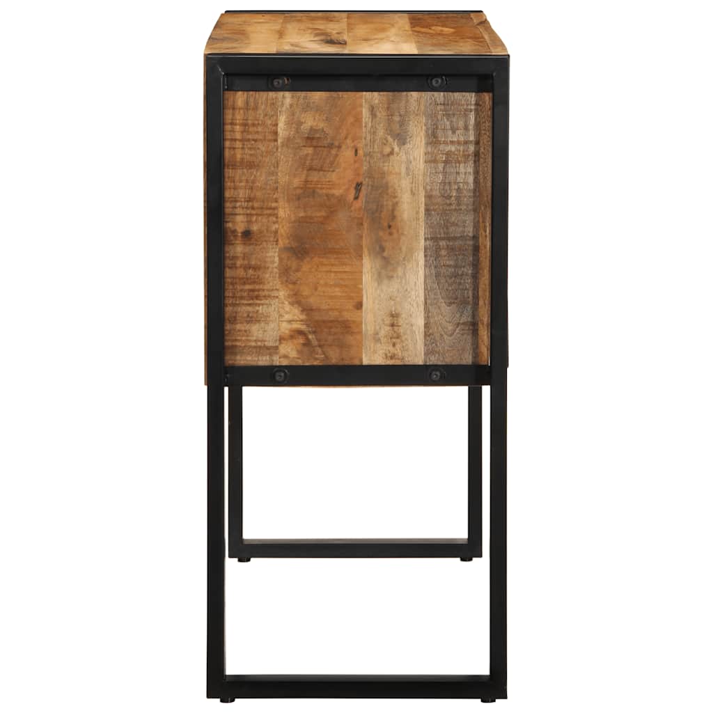vidaXL Console Cabinet 90x35x75 cm Solid Rough Wood Mango