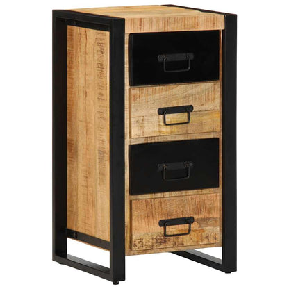 vidaXL Drawer Cabinet 40x40x90 cm Solid Rough Wood Mango