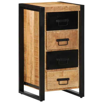 vidaXL Drawer Cabinet 40x40x90 cm Solid Rough Wood Mango