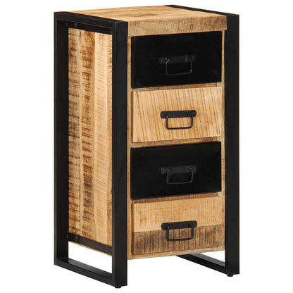 vidaXL Drawer Cabinet 40x40x90 cm Solid Rough Wood Mango