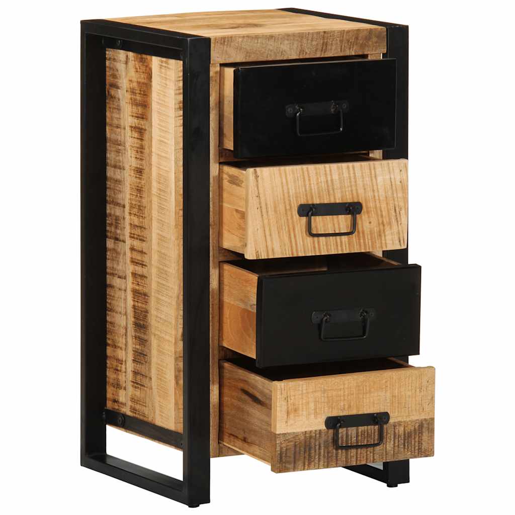 vidaXL Drawer Cabinet 40x40x90 cm Solid Rough Wood Mango