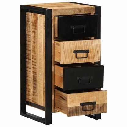 vidaXL Drawer Cabinet 40x40x90 cm Solid Rough Wood Mango