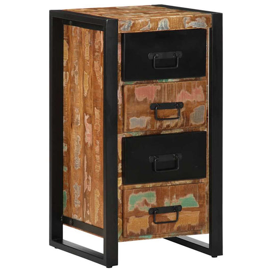 vidaXL Drawer Cabinet Multicolour 40x40x90 cm Solid Wood Reclaimed
