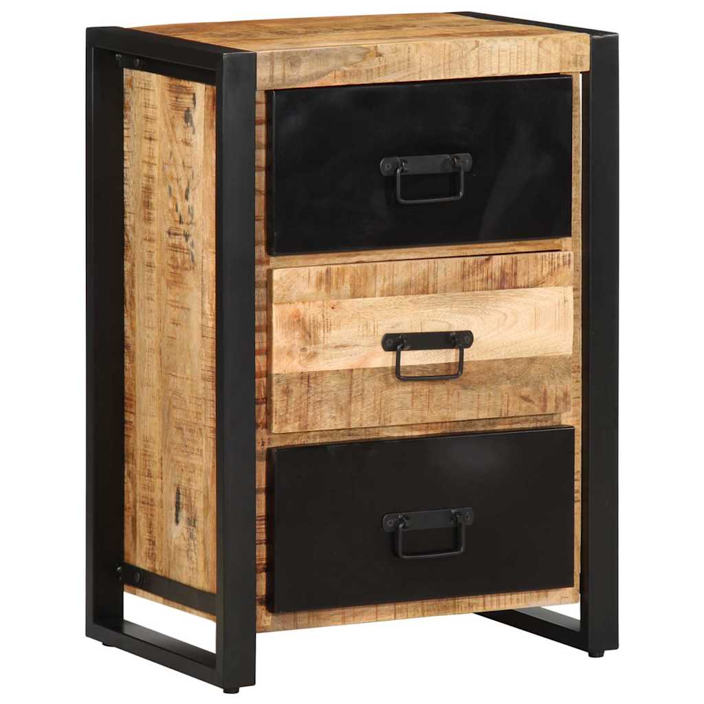 vidaXL Drawer Cabinet 50x35x70 cm Solid Rough Wood Mango