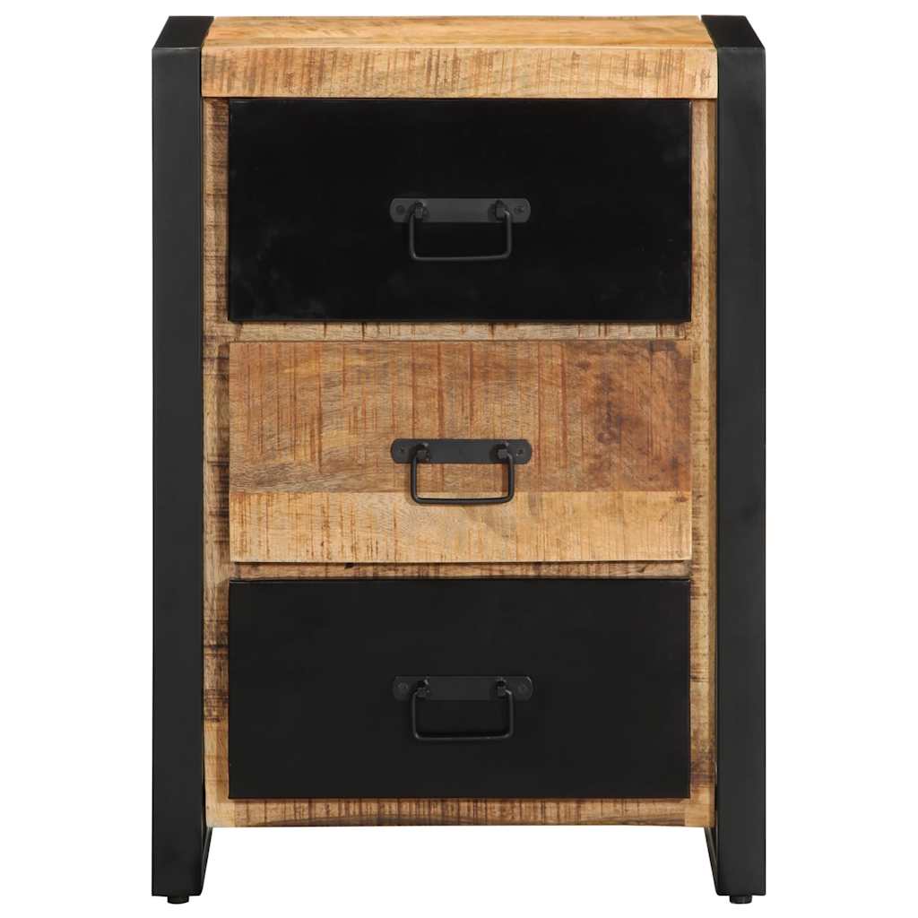 vidaXL Drawer Cabinet 50x35x70 cm Solid Rough Wood Mango