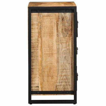 vidaXL Drawer Cabinet 50x35x70 cm Solid Rough Wood Mango