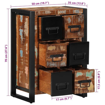 vidaXL Sideboard 50x35x70 cm Solid Wood Reclaimed