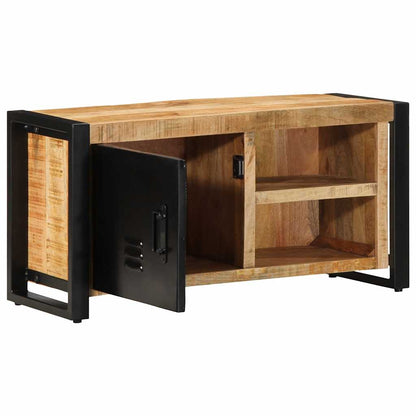 vidaXL TV Cabinet 80x30x40 cm Solid Rough Wood Mango