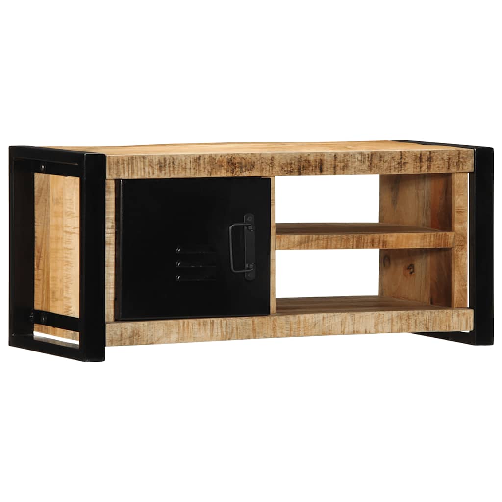 vidaXL TV Cabinet 80x30x35 cm Solid Rough Wood Mango