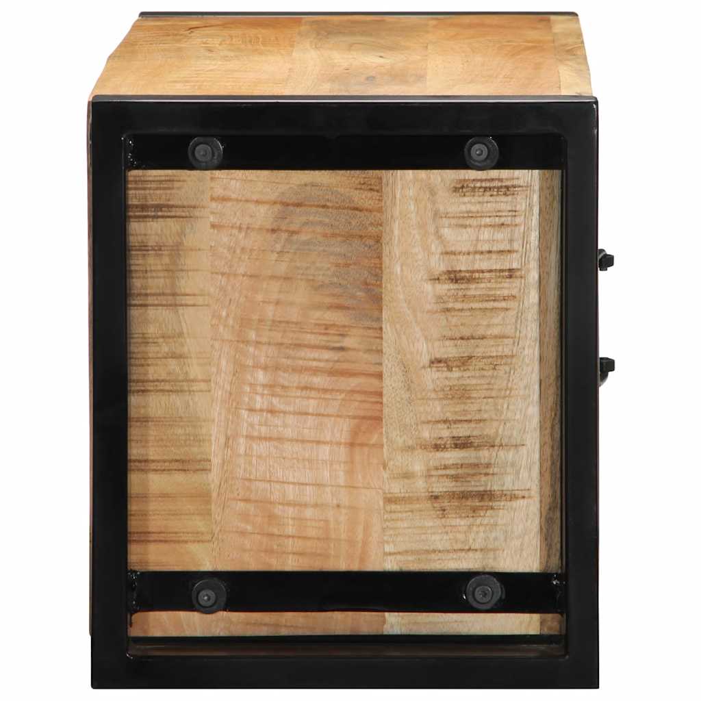 vidaXL TV Cabinet 80x30x35 cm Solid Rough Wood Mango