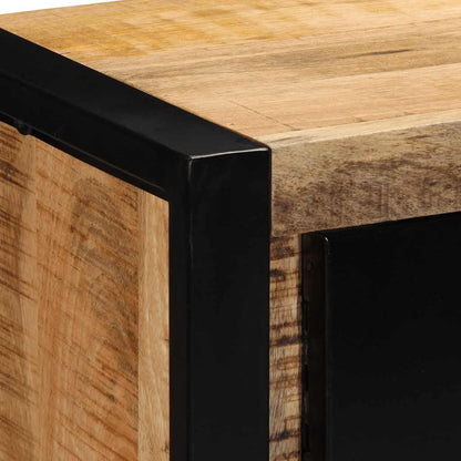 vidaXL TV Cabinet 80x30x35 cm Solid Rough Wood Mango