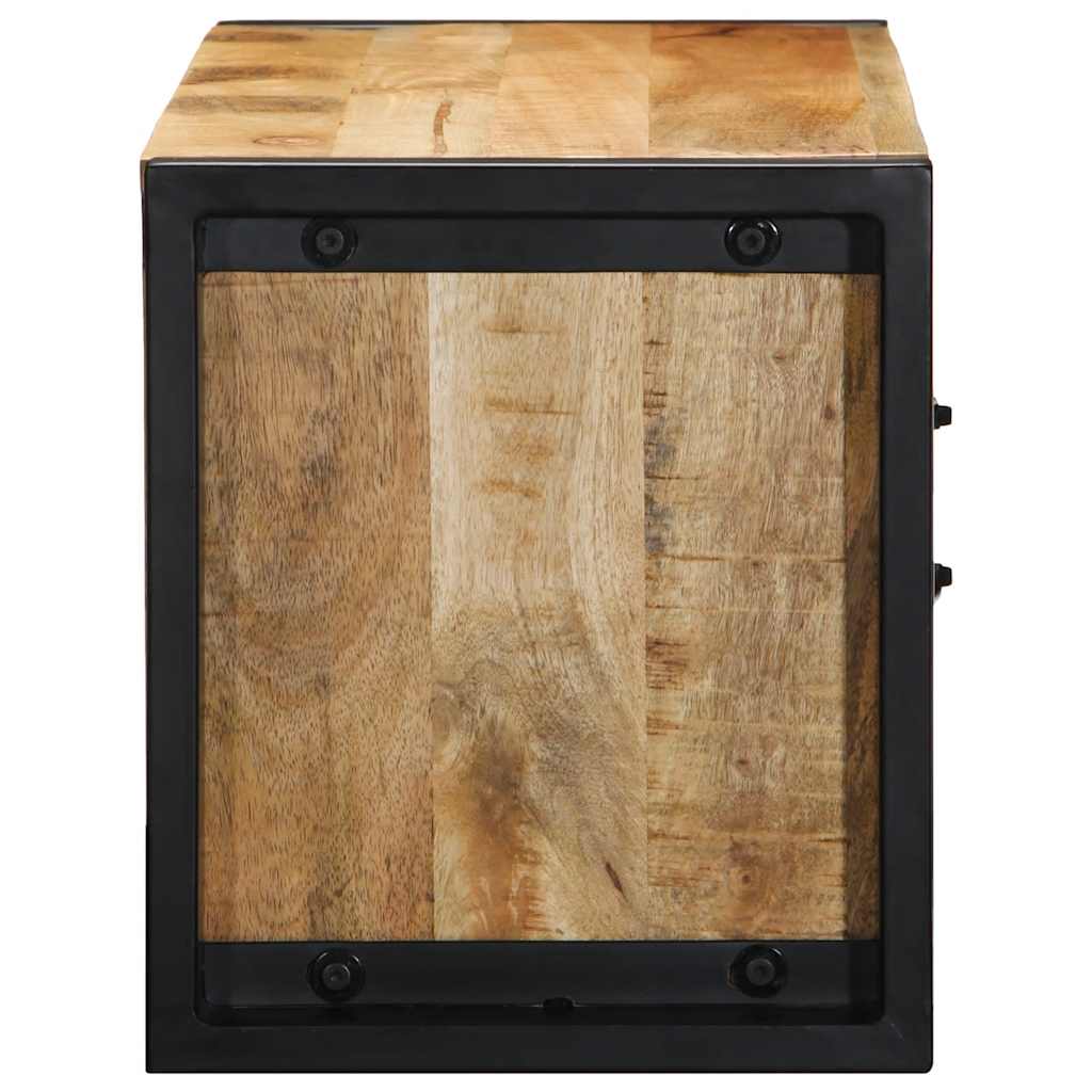 vidaXL TV Cabinet 80x30x35 cm Solid Rough Wood Mango