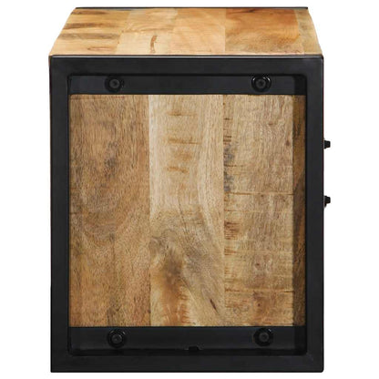 vidaXL TV Cabinet 80x30x35 cm Solid Rough Wood Mango