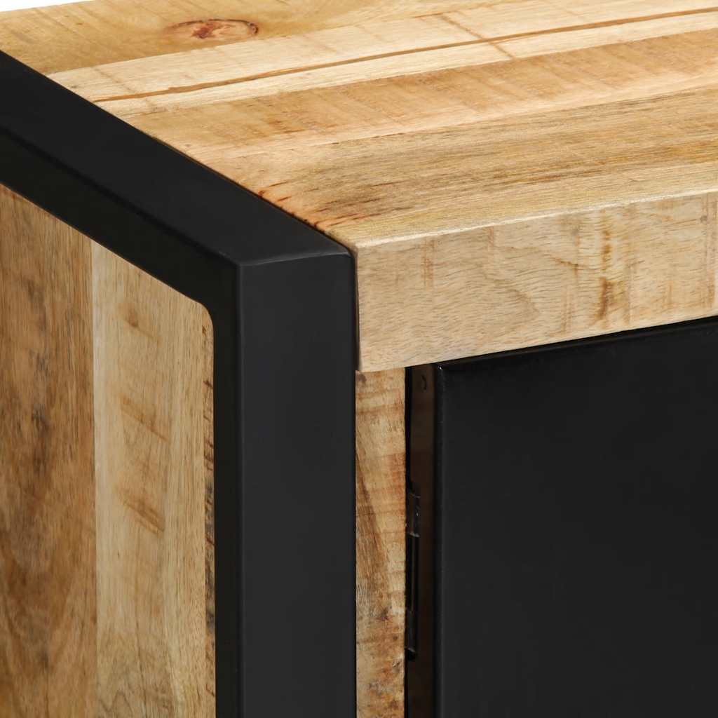 vidaXL TV Cabinet 80x30x35 cm Solid Rough Wood Mango