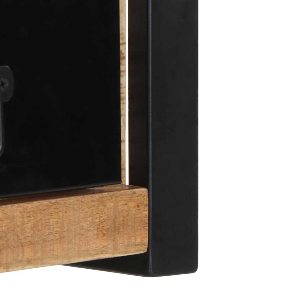 vidaXL TV Cabinet 100x30x25 cm Solid Rough Wood Mango
