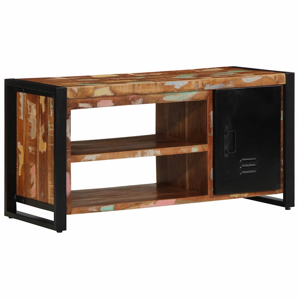 vidaXL Shoe Bench Multicolour 100 x 40 x 50 cm Solid Reclaim wood