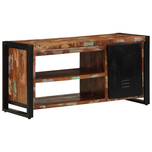 vidaXL Shoe Bench Multicolour 100 x 40 x 50 cm Solid Reclaim wood