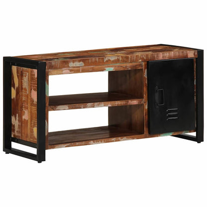 vidaXL Shoe Bench Multicolour 100 x 40 x 50 cm Solid Reclaim wood