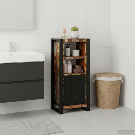 vidaXL Bathroom Cabinet Brown 40 x 30 x 90 cm Solid Reclaim Wood