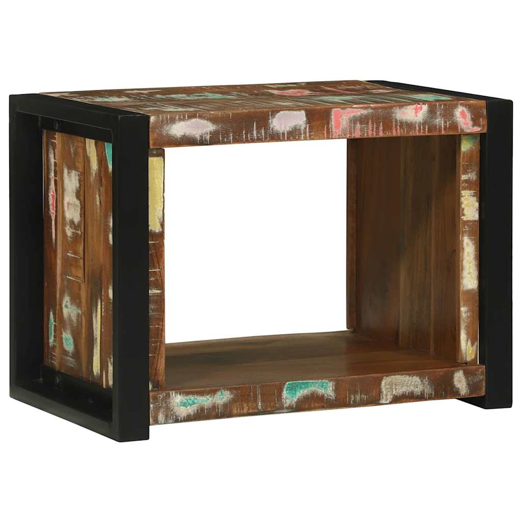 vidaXL Wall Cube with Storage Brown 55 x 35 x 40 cm Solid Reclaim Wood