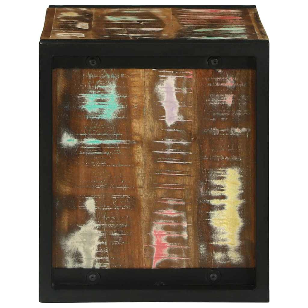 vidaXL Wall Cube with Storage Brown 55 x 35 x 40 cm Solid Reclaim Wood