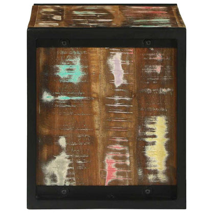 vidaXL Wall Cube with Storage Brown 55 x 35 x 40 cm Solid Reclaim Wood