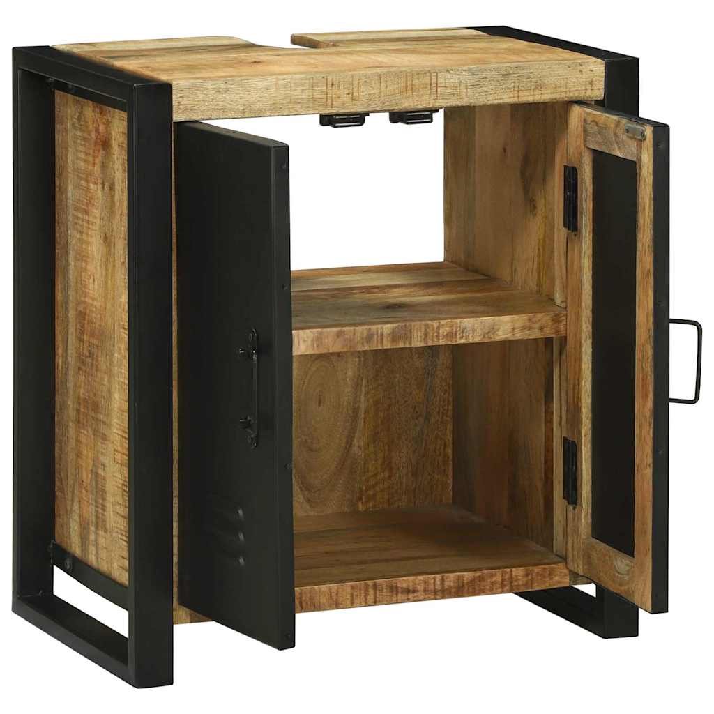 vidaXL Sink cabinet with Shelf Brown 55 x 35 x 60 cm Solid Mango Wood