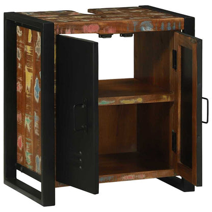 vidaXL Sink cabinet with Door Brown 55 x 35 x 60 cm Solid Reclaim Wood