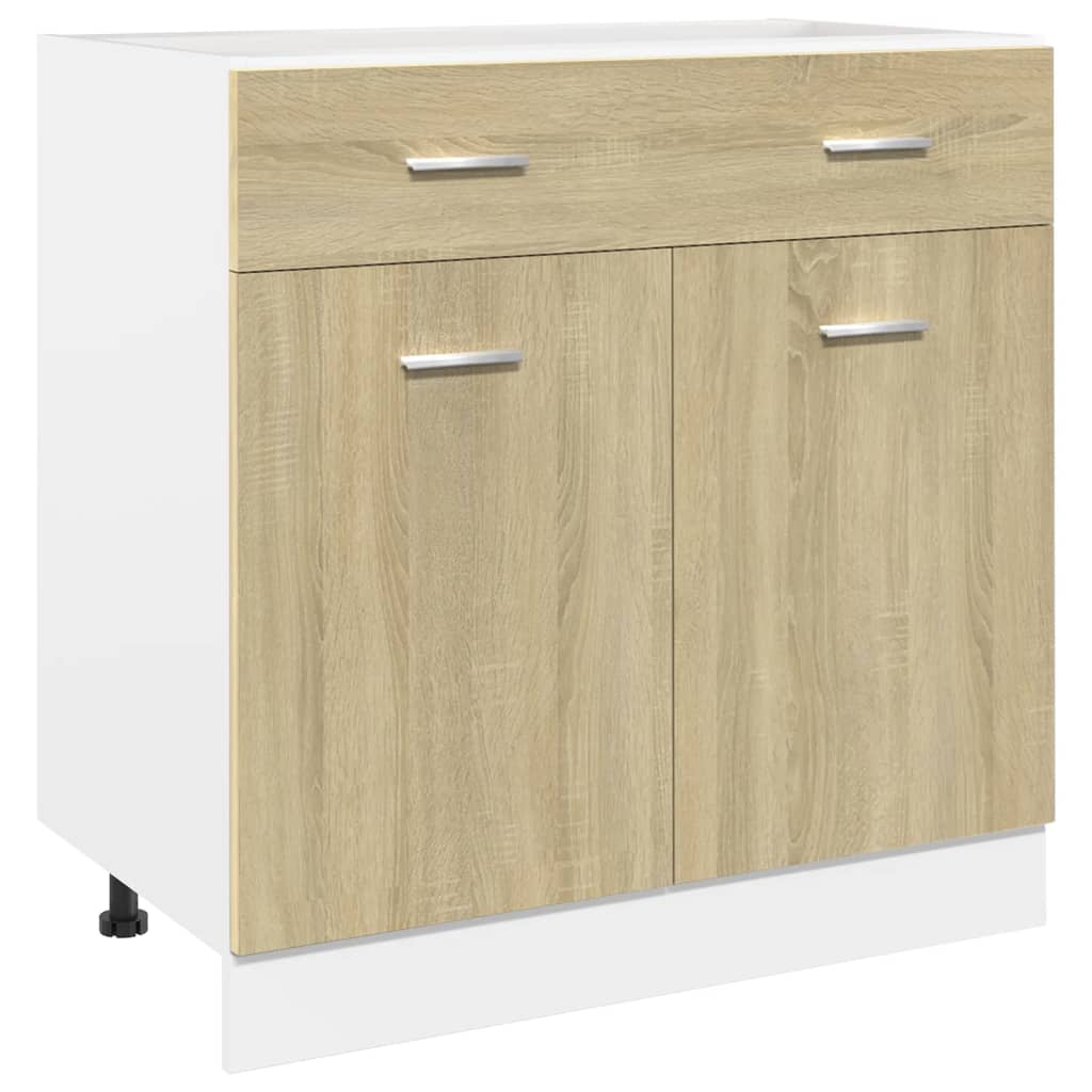 vidaXL 7 Piece Kitchen Cabinet Set Lyon Sonoma Oak Engineered Wood