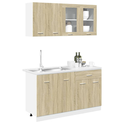 vidaXL 4 Piece Kitchen Cabinet Set Lyon Sonoma Oak Engineered Wood
