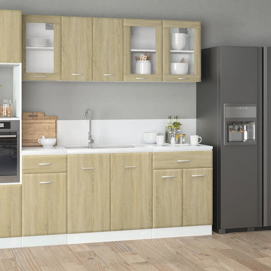 vidaXL 4 Piece Kitchen Cabinet Set Lyon Sonoma Oak Engineered Wood