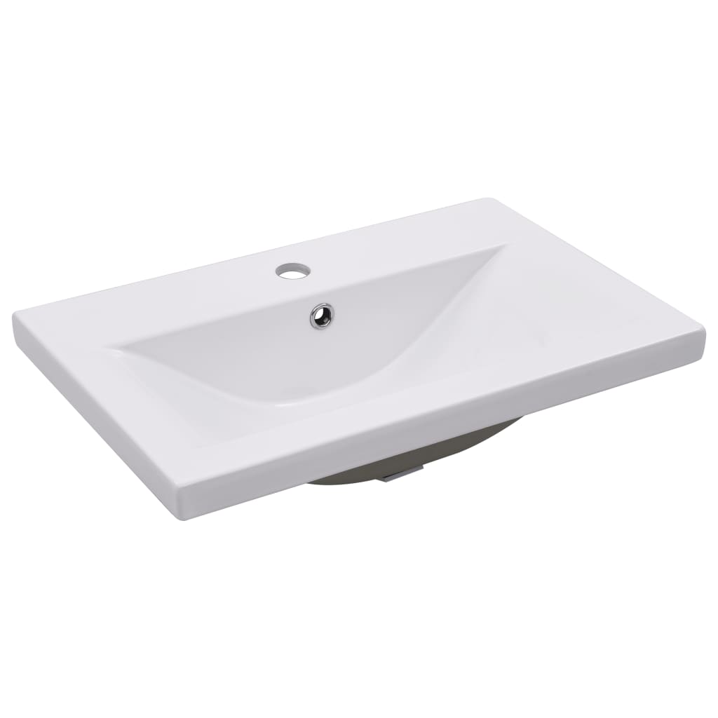 vidaXL 2 Piece Bathroom Furniture Set Ceramic and Engineered Wood