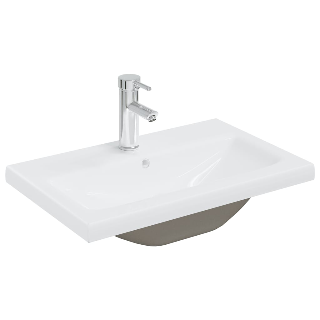vidaXL 2 Piece Bathroom Furniture Set Ceramic and Engineered Wood