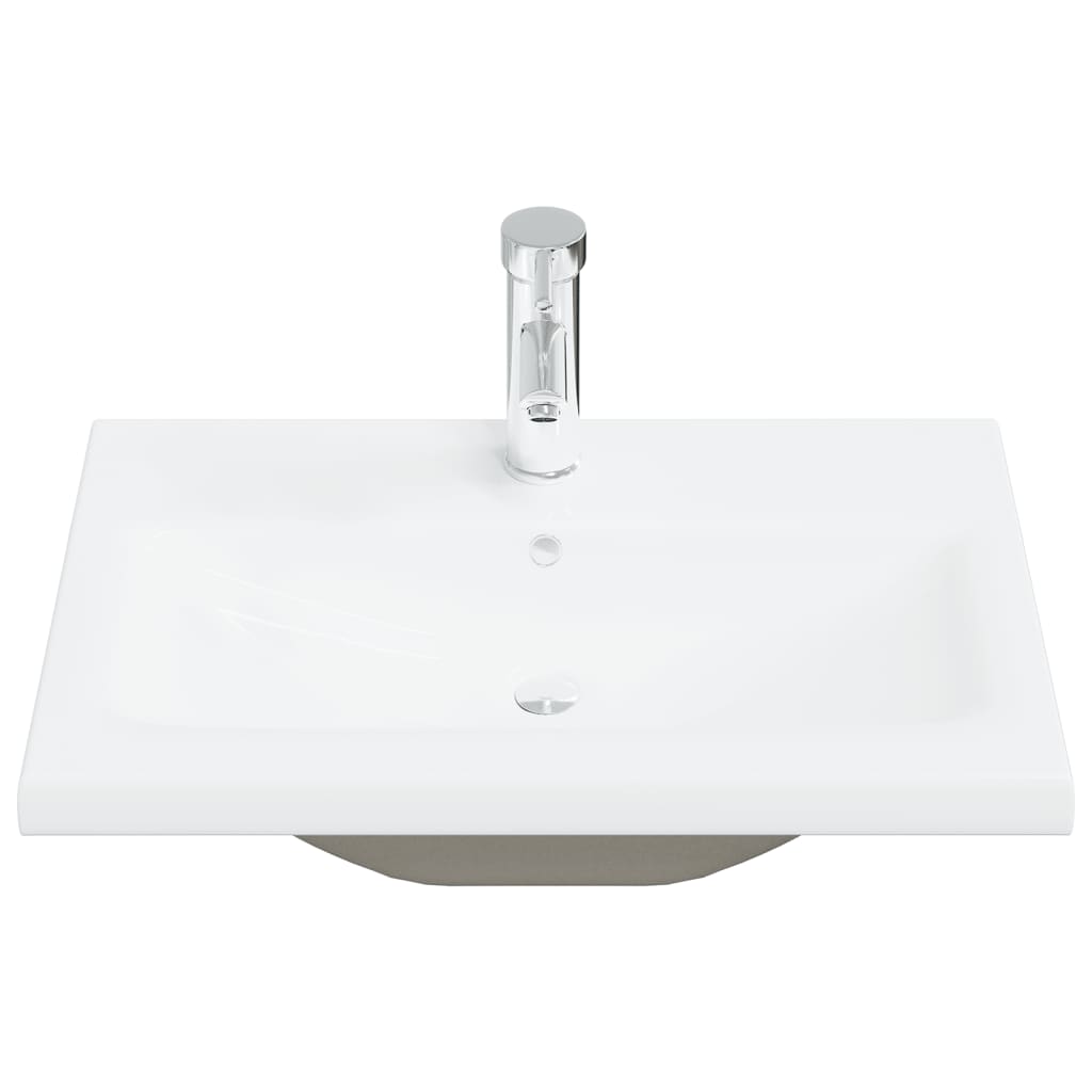 vidaXL 2 Piece Bathroom Furniture Set Ceramic and Engineered Wood