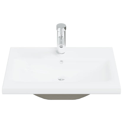 vidaXL 2 Piece Bathroom Furniture Set Ceramic and Engineered Wood