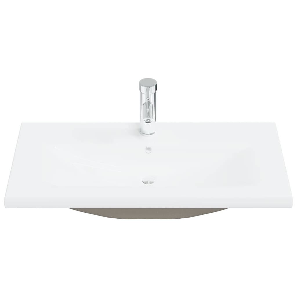 vidaXL 2 Piece Bathroom Furniture Set Ceramic and Engineered Wood
