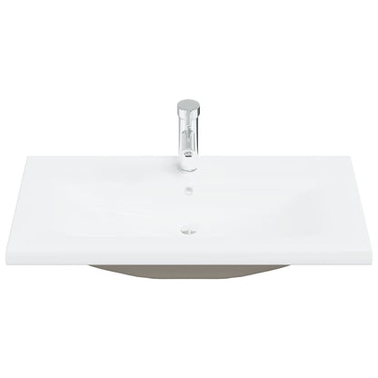 vidaXL 2 Piece Bathroom Furniture Set Ceramic and Engineered Wood