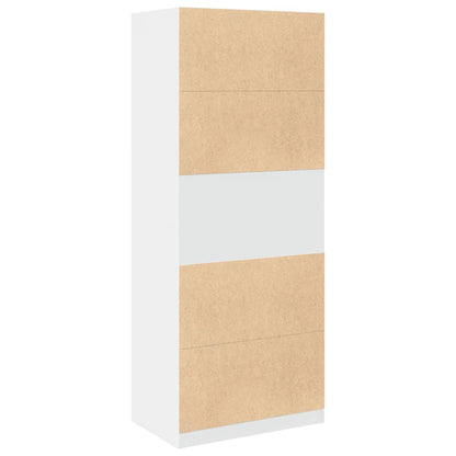 vidaXL Wardrobe White 80x50x200 cm Engineered Wood