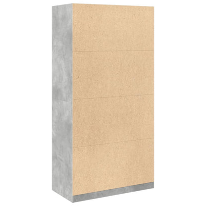 vidaXL Wardrobe Concrete Grey 100x50x200 cm Engineered Wood