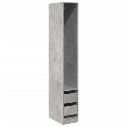 vidaXL Wardrobe Concrete Grey 30x50x200 cm Engineered Wood