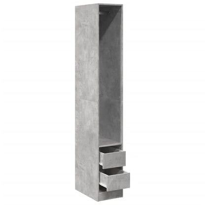 vidaXL Wardrobe Concrete Grey 30x50x200 cm Engineered Wood
