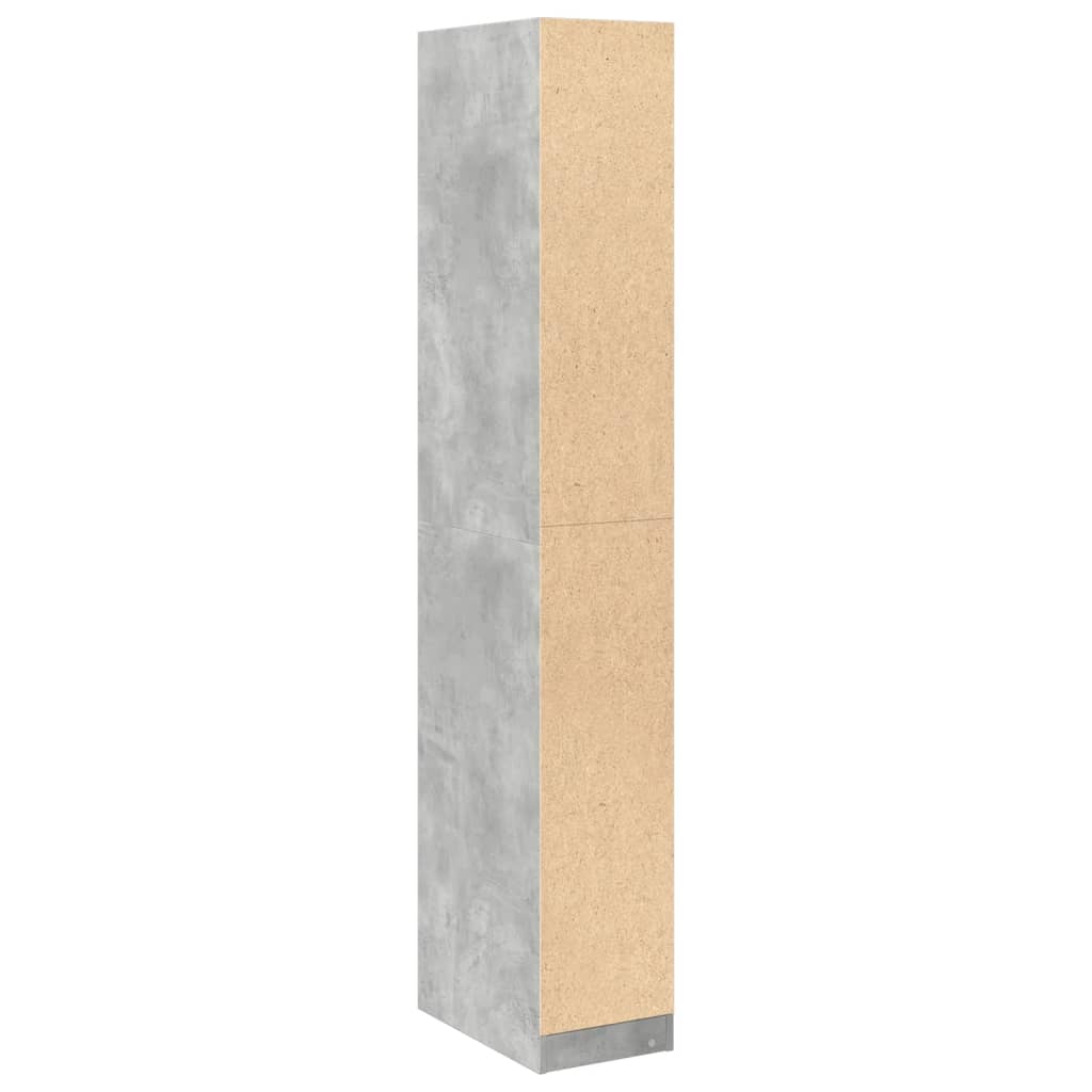 vidaXL Wardrobe Concrete Grey 30x50x200 cm Engineered Wood