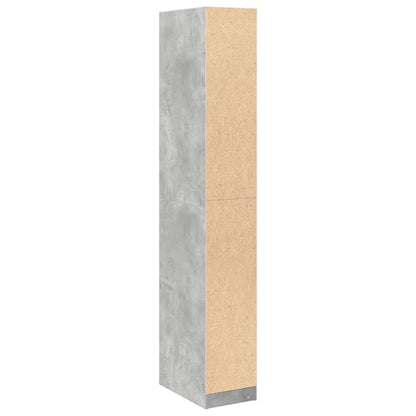 vidaXL Wardrobe Concrete Grey 30x50x200 cm Engineered Wood