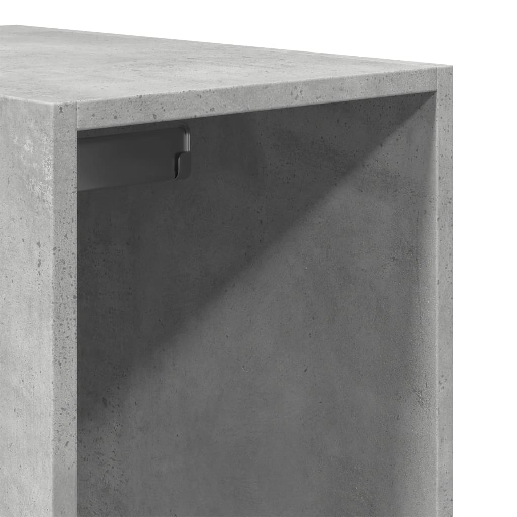 vidaXL Wardrobe Concrete Grey 30x50x200 cm Engineered Wood
