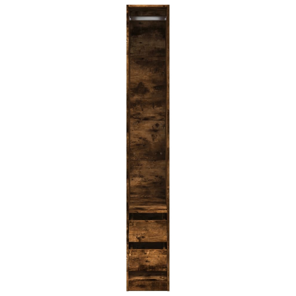 vidaXL Wardrobe Smoked Oak 30x50x200 cm Engineered Wood
