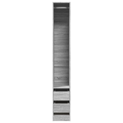 vidaXL Wardrobe Grey Sonoma 30x50x200 cm Engineered Wood