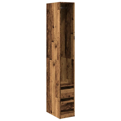 vidaXL Wardrobe Old Wood 30x50x200 cm Engineered Wood