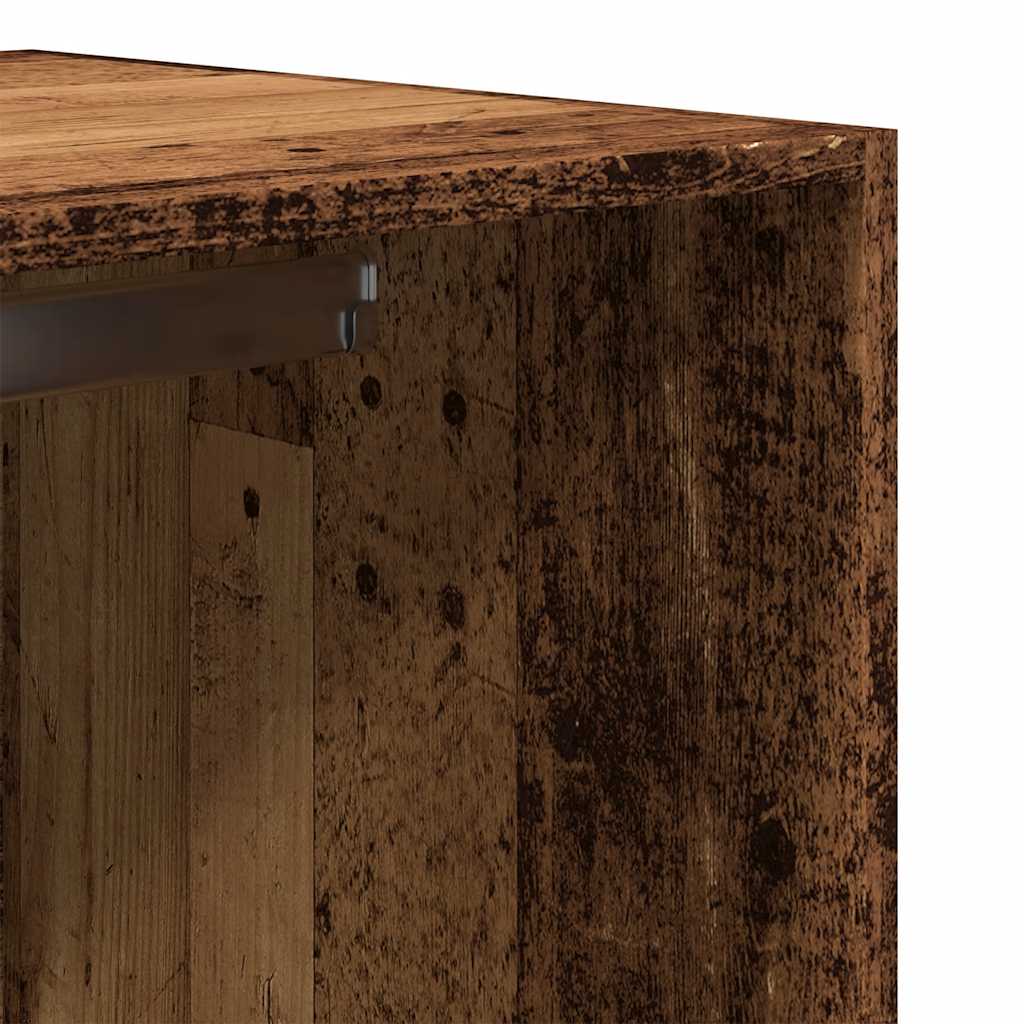 vidaXL Wardrobe Old Wood 80x50x200 cm Engineered Wood